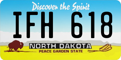 ND license plate IFH618