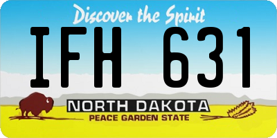 ND license plate IFH631