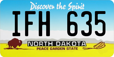 ND license plate IFH635