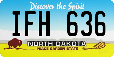 ND license plate IFH636