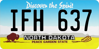 ND license plate IFH637