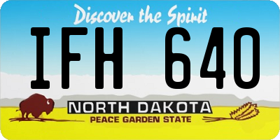 ND license plate IFH640