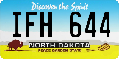 ND license plate IFH644