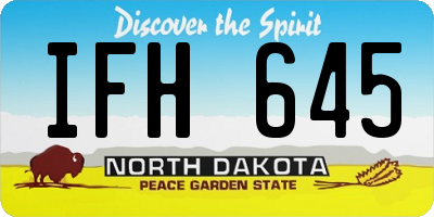 ND license plate IFH645