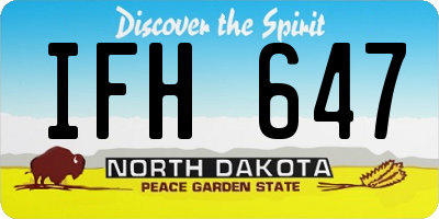 ND license plate IFH647