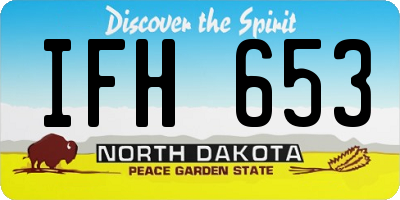 ND license plate IFH653