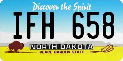 ND license plate IFH658