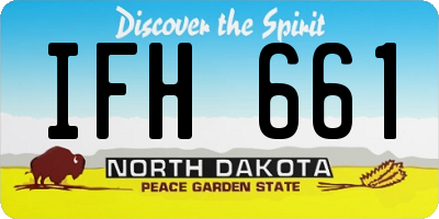ND license plate IFH661