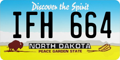 ND license plate IFH664
