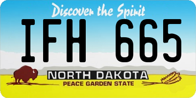 ND license plate IFH665