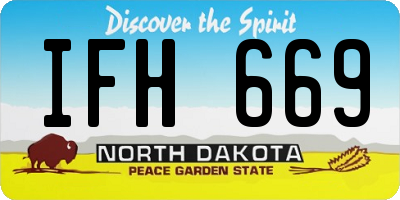 ND license plate IFH669