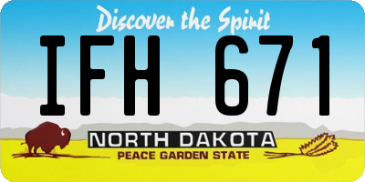 ND license plate IFH671