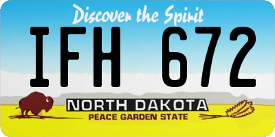 ND license plate IFH672
