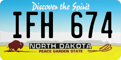 ND license plate IFH674