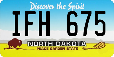 ND license plate IFH675