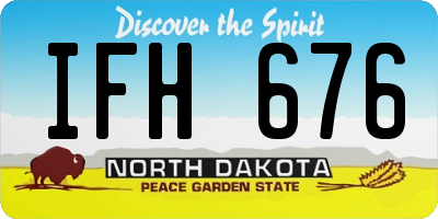 ND license plate IFH676