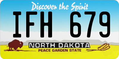 ND license plate IFH679