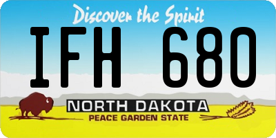 ND license plate IFH680