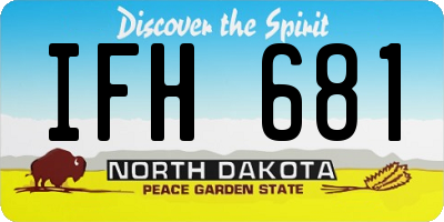 ND license plate IFH681