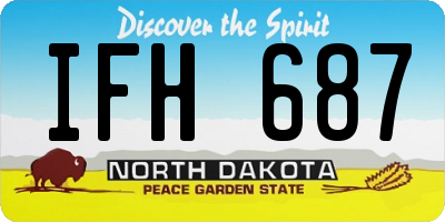 ND license plate IFH687