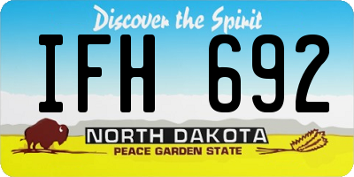 ND license plate IFH692
