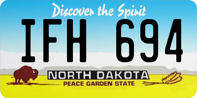 ND license plate IFH694