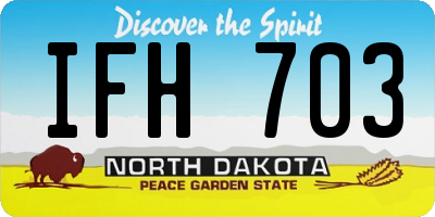 ND license plate IFH703