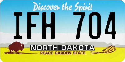 ND license plate IFH704
