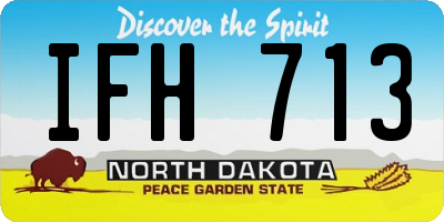 ND license plate IFH713