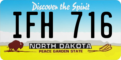ND license plate IFH716