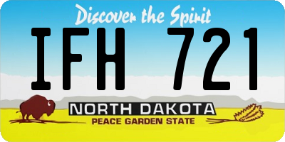ND license plate IFH721