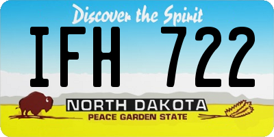 ND license plate IFH722
