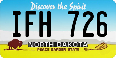 ND license plate IFH726