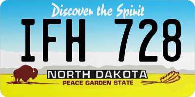 ND license plate IFH728