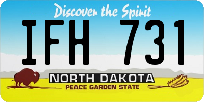 ND license plate IFH731