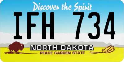 ND license plate IFH734