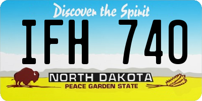ND license plate IFH740