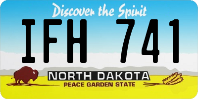 ND license plate IFH741
