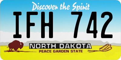 ND license plate IFH742