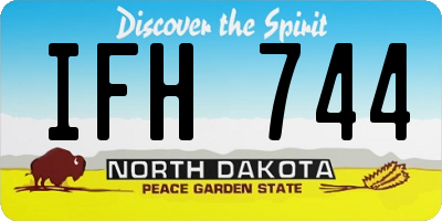 ND license plate IFH744