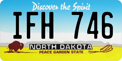 ND license plate IFH746
