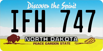 ND license plate IFH747