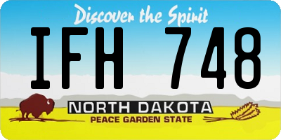 ND license plate IFH748