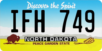 ND license plate IFH749