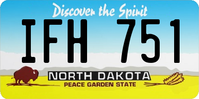 ND license plate IFH751