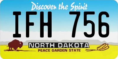 ND license plate IFH756