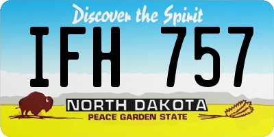 ND license plate IFH757