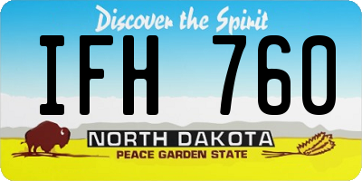 ND license plate IFH760