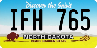 ND license plate IFH765