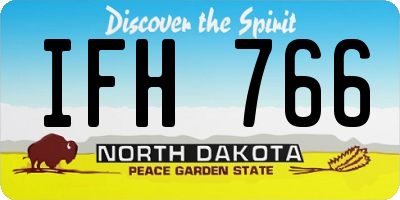 ND license plate IFH766